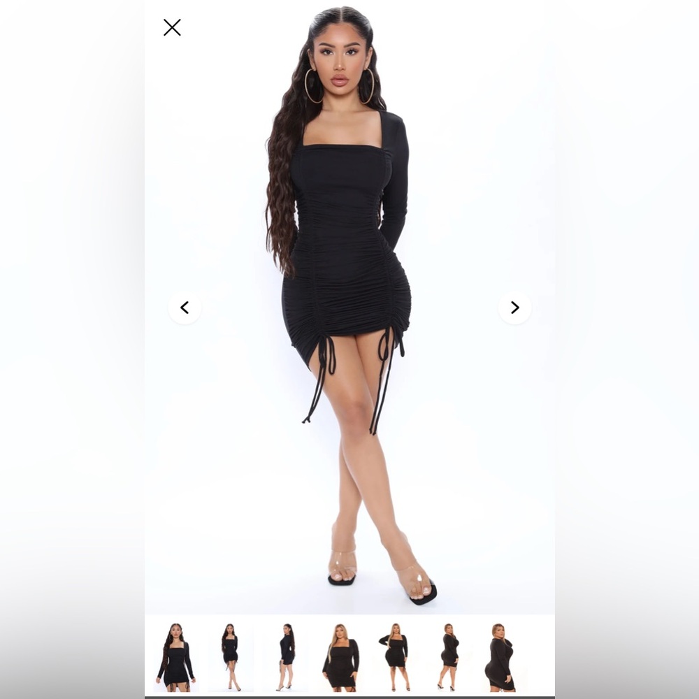 Date Night Fit Mini Dress - Black
